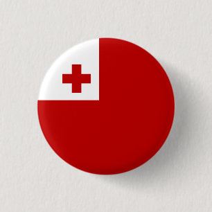 Tongan Flag, Flag of Tonga 1 Inch Round Button