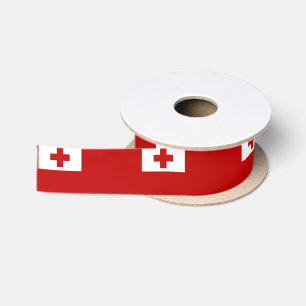 Tongan flag ribbon satin ribbon