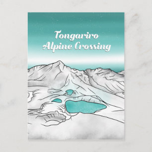 Tongariro Alpine Crossing New Zealand Postcard