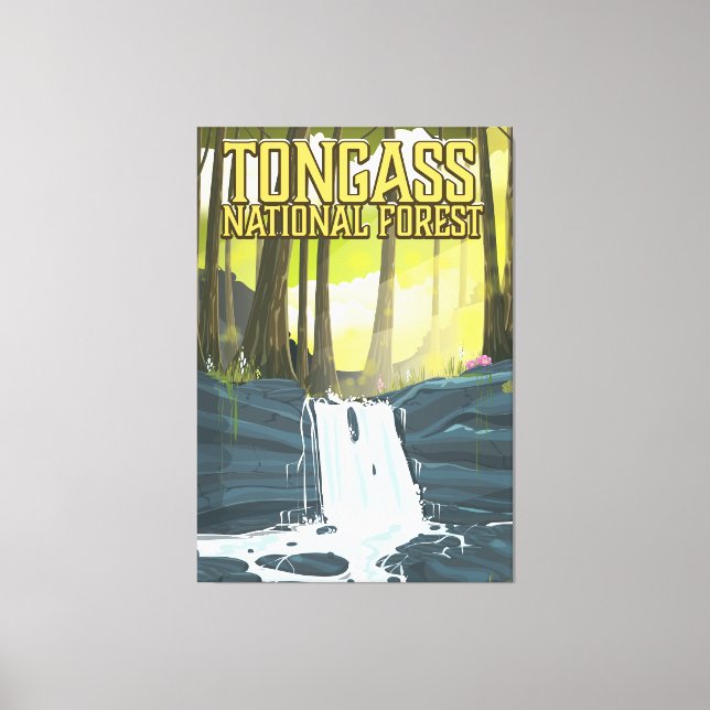 Tongass National Forest travel poster Canvas Print (Front)