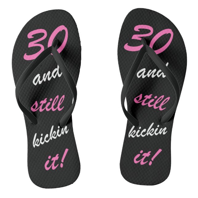 Tongs 30e anniversaire des femmes amusantes (Semelle)