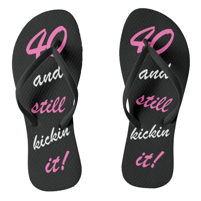 Tongs 40e anniversaire des femmes amusantes (Semelle)