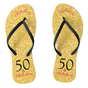 Tongs 50 Et Fabulous Anniversaire Élégante Parties scint