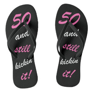 Tongs 50e anniversaire des femmes amusantes