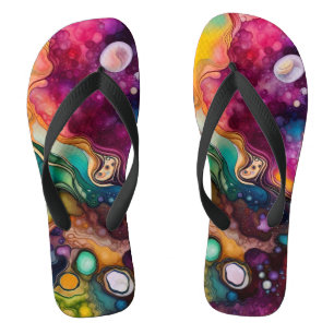 Tongs 60s Retro Tye Die les années 70 Hippy