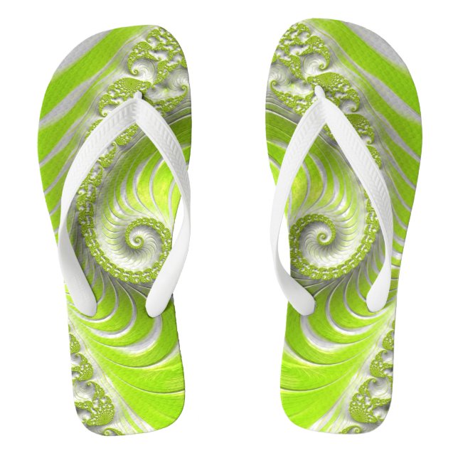 Tongs Abstract Lime Green (Semelle)