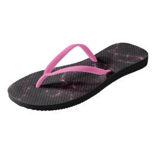 Tongs abstrait en marbre rose et noir