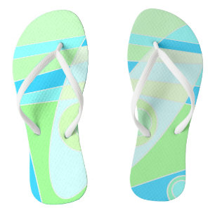 Tongs Abstrait surf Pastel Blue Green