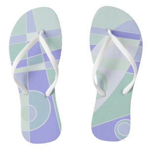Tongs Abstrait Surf Pastel Purple Green