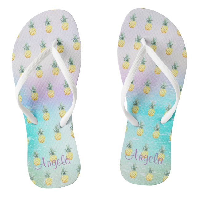 Tongs Adorable ananas Ombre Paint Splash (Semelle)