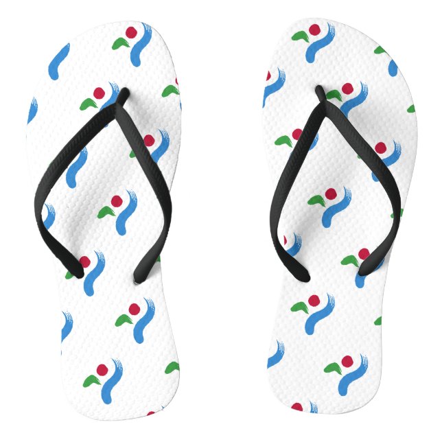 Tongs Adult Slim Straps with Flag of Seoul (Semelle)