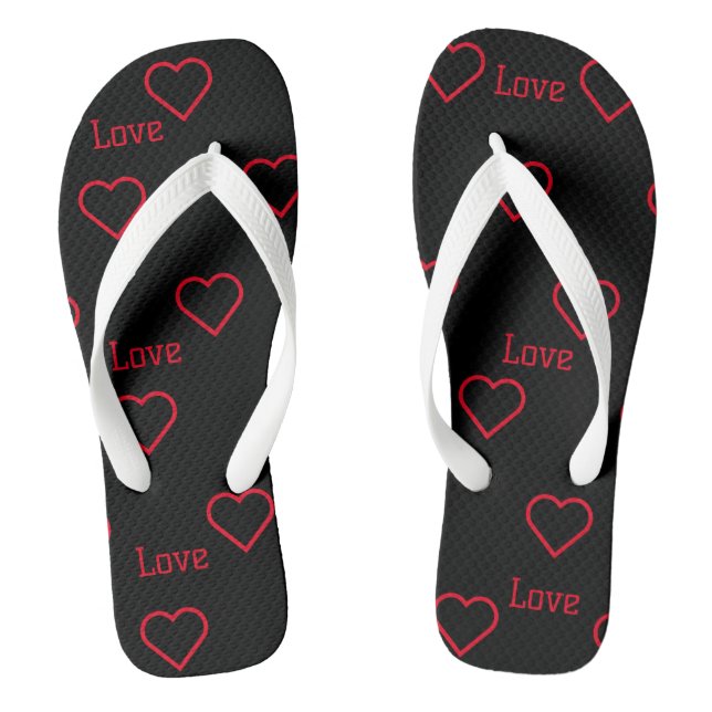 Tongs Aimer avec symbole de coeur Imprimé Chaussons-Sand (Semelle)
