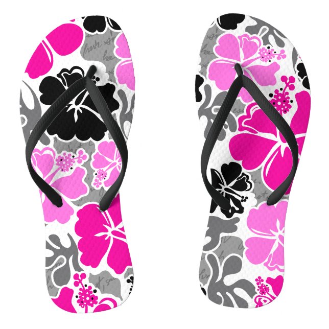 Tongs Akahai Hawaiian Hibiscus Tropical Floral (Semelle)