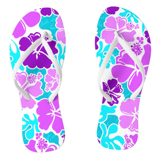 Tongs Akahai Hawaiian Hibiscus Tropical Floral (Semelle)