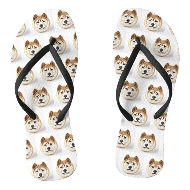 Tongs Akita Chien 3D Inspiré (Semelle)