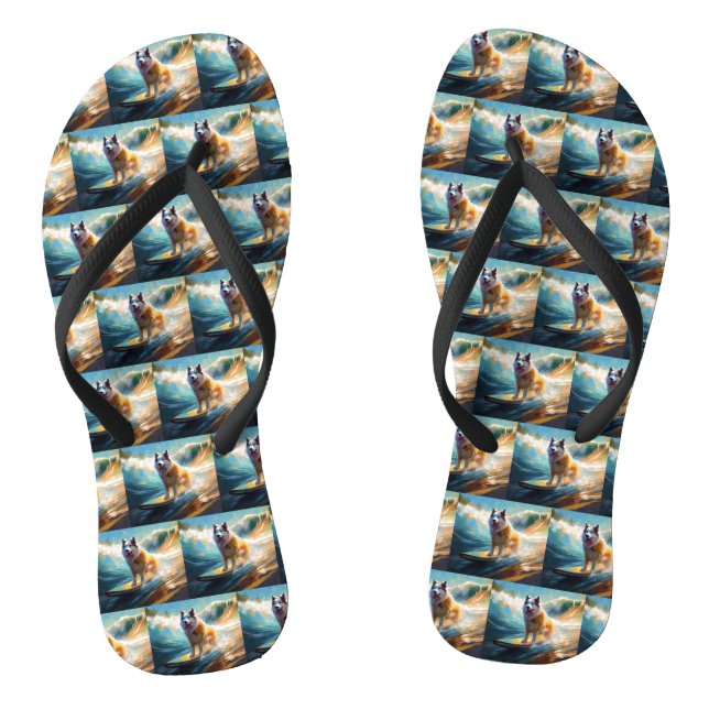 Tongs Alaskan Malamute Beach Surf Peinture (Semelle)