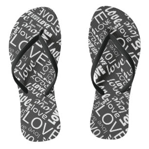 Tongs Alive Black and White Gallery Love Words Art