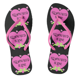 Tongs All You Need Is Love Valentine Design