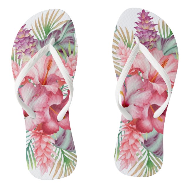 Tongs Aloha Pink Tropical Floral (Semelle)