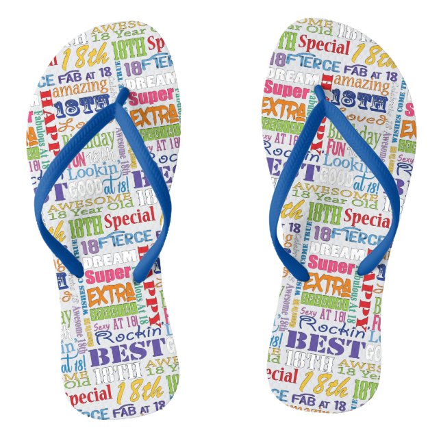Tongs Amusants 18ème anniversaire Fête Faveurs Personnal (Semelle)