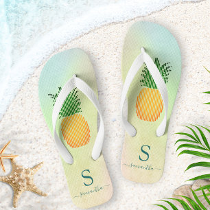 Tongs Ananas tropical monogrammé été
