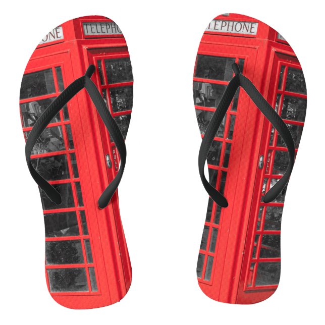 Tongs Ancienne boîte téléphonique du Royaume-Uni (Semelle)