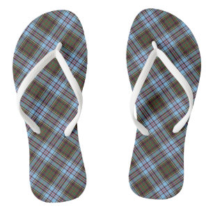 Tongs Anderson Tartan bleu clair Plaid