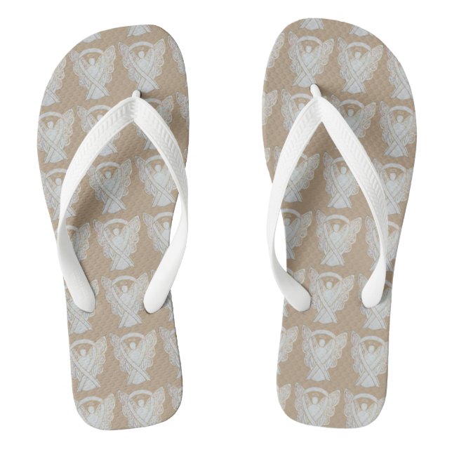 Tongs Angle du ruban de sensibilisation blanche Flip Flo (Semelle)