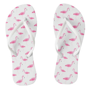 Tongs Aquarelle Flamingo Patte