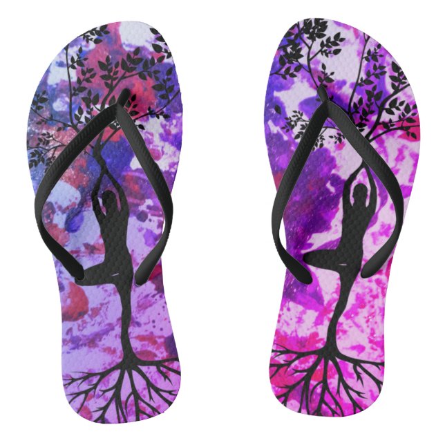 Tongs Aquarelle Pose Yoga (Semelle)