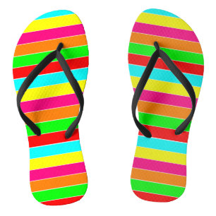 Tongs "Arc-en-ciel rayé"