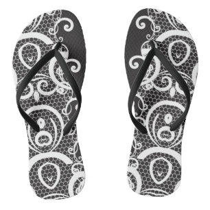 Tongs Arrière - plan 1 de dentelle