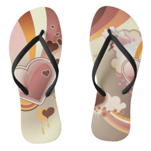 Tongs arrière - plan de conception stylisé