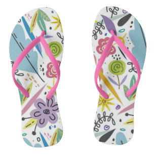 Tongs Arrière - plan de ressort de fleurs multicolores