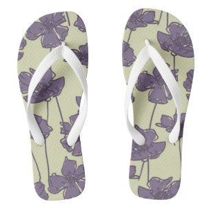 Tongs Arrière - plan floral vintage de motif d'art
