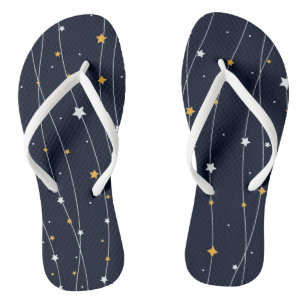 Tongs Arrière - plan Spatial Avec Étoiles Brillantes Mot