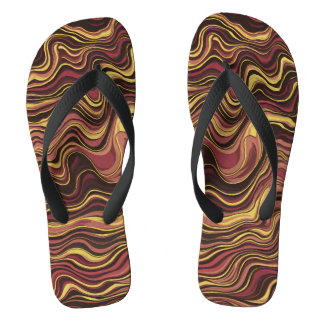 Tongs Art de lave coloré élégant