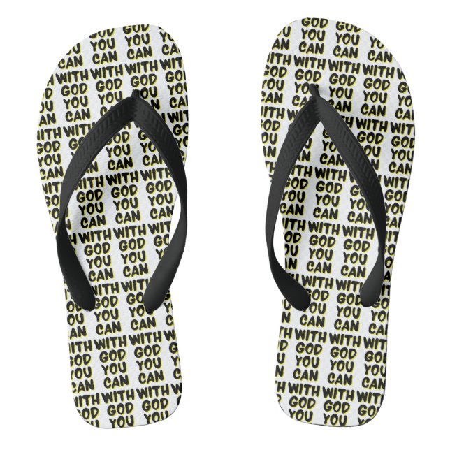 Tongs Avec Dieu, Vous Pouvez Baser La Foi Sur Tout Unise (Semelle)