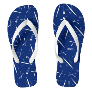 Tongs Aviron Club Marine Bleu Et Blanc Scull Motif