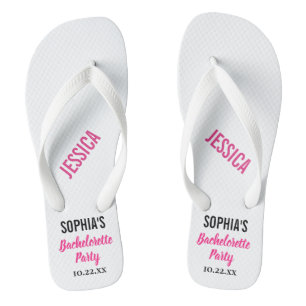 Tongs Bachelorette Party Favoriser la typographie modern