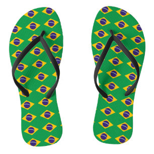 Tongs Baguettes minces pour adultes avec drapeau du Brés
