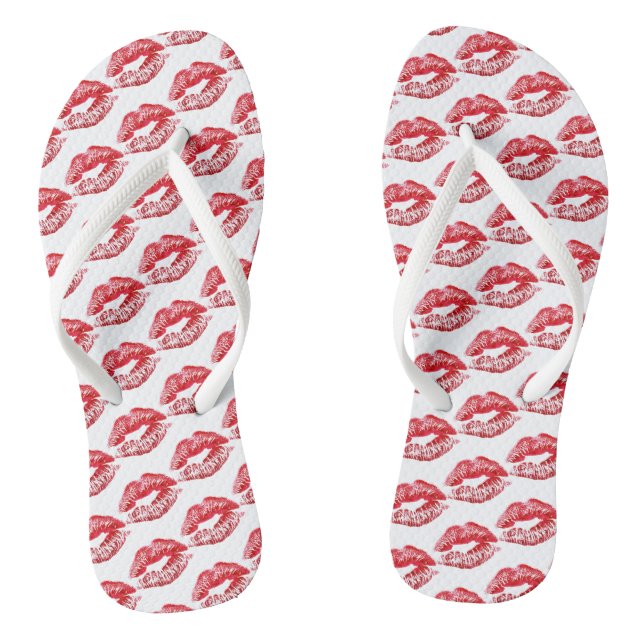 Tongs Baisers rouge à lèvres (Semelle)