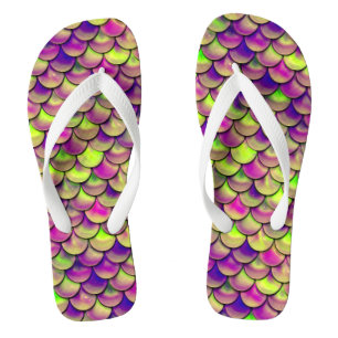 Tongs Balances violettes et vertes