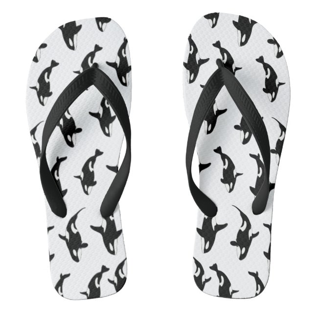 Tongs Baleine noire et blanche (Semelle)