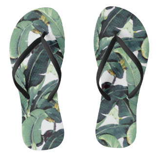 Tongs Banana Feuille Palm Tropical Slim Strap Flops