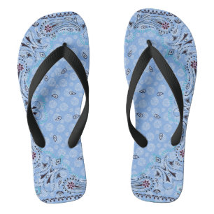 Tongs Bandana Bleue Paisley Ouest