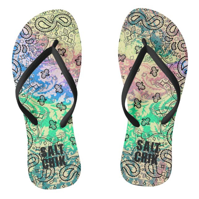 Tongs Bandana coloré Été Paisley Salt Chik (Semelle)