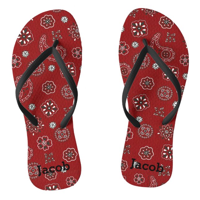 Tongs Bandana Rouge Occidental Flip Flops (Semelle)