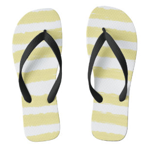 Tongs Bandes blanches jaunes