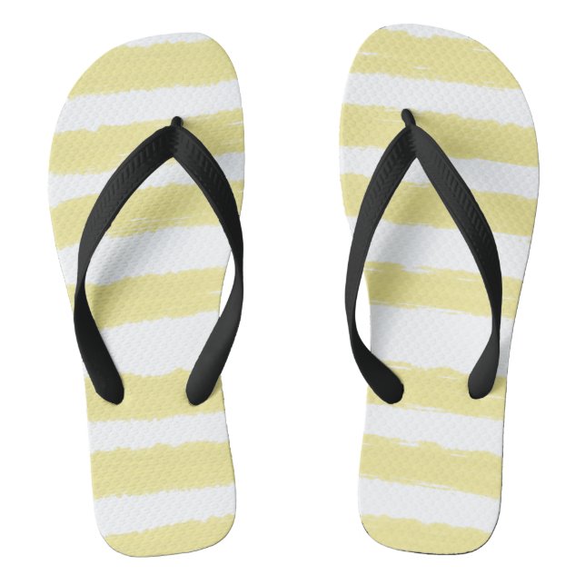 Tongs Bandes blanches jaunes (Semelle)